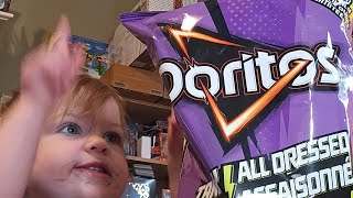 Snack time taste test! Tangy All dressed Doritos!