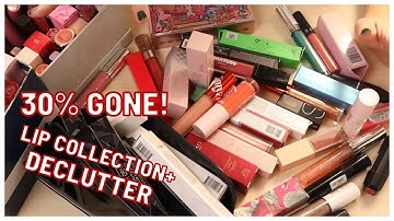 HUGE LIP COLLECTION AND DECLUTTER OCTOBER 2022 / 30% GONE!