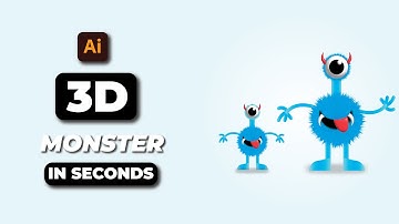 How To Make 3d Monster In Second｜ Illustrator Tutorial 2022