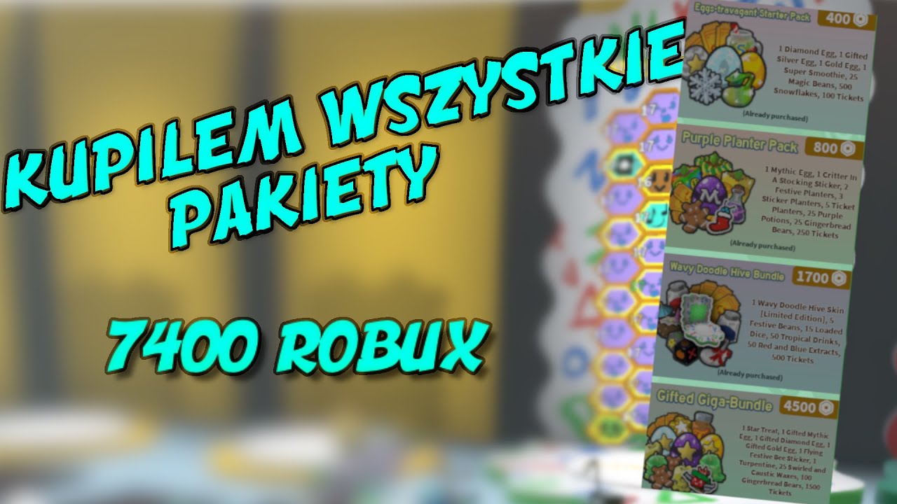 Kupiłem WSZYSTKIE pakiety za 7400 robux | Bee Swarm Simulator Polska ...