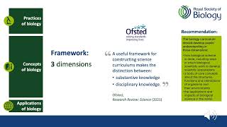 Evolve 5-19 Framework and cross-cutting themes in biology education