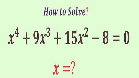 Can you solve this Hardest algebra mathematics problem | Quartic equation | Give it A try! | X=?
