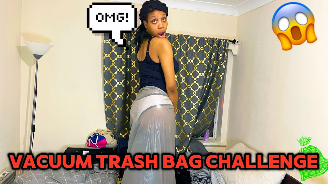 Челлендж с мусорными пакетами для пылесоса 😱 | Парный челлендж