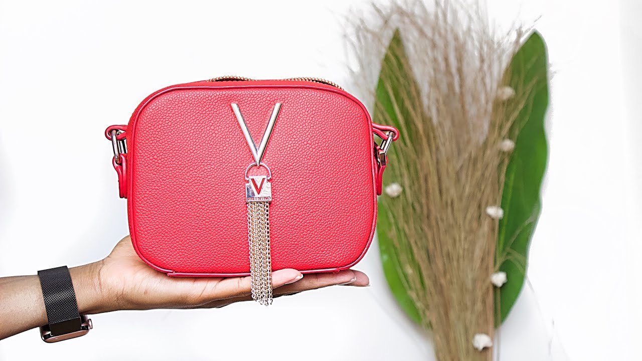 Valentino Bags Divina tassel detail camera cross body bag in red