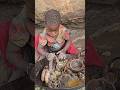 brave little Hadzabe kid piking toughest intestine #reels #cooking #africa #video #trending #chaabaa
