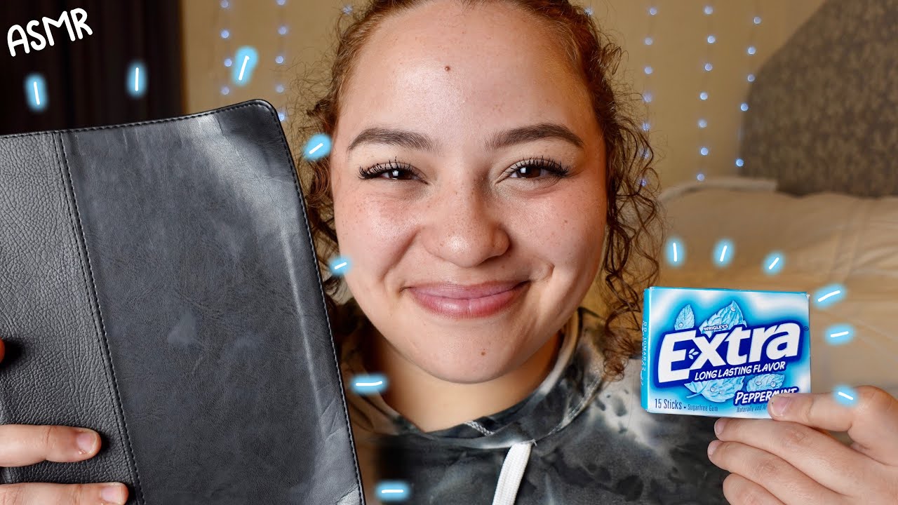 ASMR | Inaudible Whisper Reading + Gum Chewing