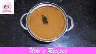 Tiffin Sambar recipe in Tamil | Chana Dal tiffin sambar | Niki's Recipes