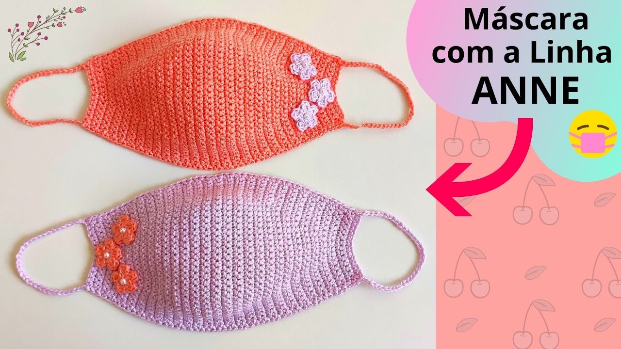 Льняная маска для вязания крючком пошагово