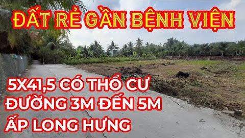 TẬP 511 BÁN ĐẤT SIÊU RẺ GẦN BỆNH VIỆN MỚI TỈNH TIỀN GIANG. 5X41,5 CÓ 100 THỔ CƯ SỔ HỒNG RIÊNG.