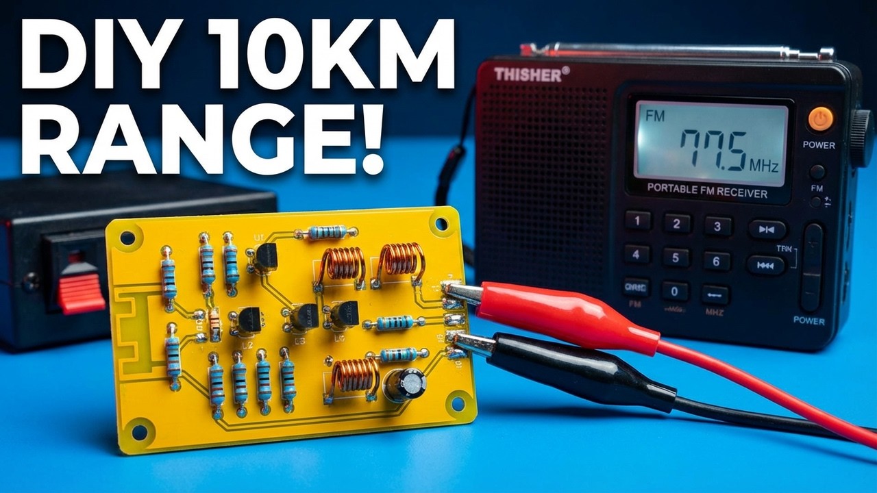 Схема подключения самодельного FM-передатчика 107 МГц с дальностью действия 10 км.