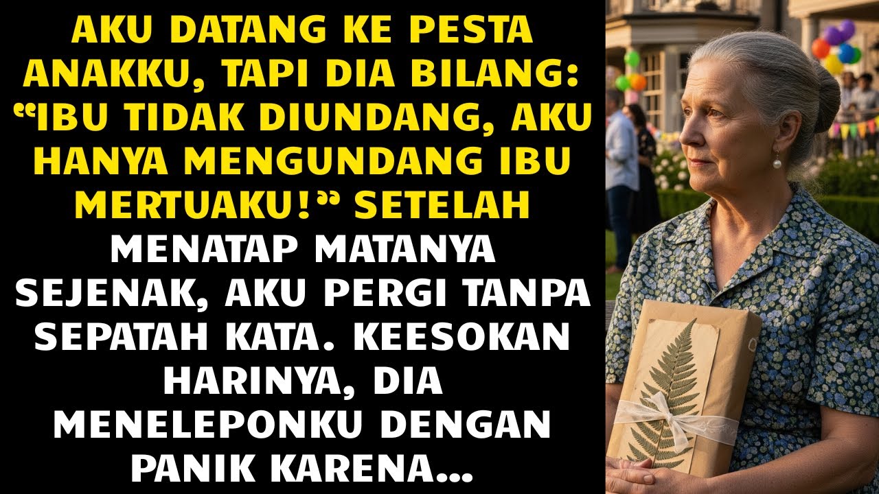 AKU DATANG KE PESTA ANAKKU, Tapi Anakku Berkata: ‘Yang Diundang Hanya Ibu Mertua Saya!