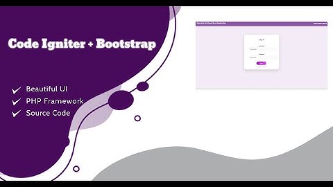 Code-Igniter, Bootstrap Simple Web Application with WireFrame | MySQL