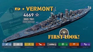 Vermont Legendary Battleship - First Look! | World of Warships Legends