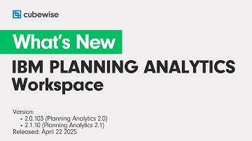 IBM Planning Analytics Workspace (PAW) 2.0.103 / 2.1.10. Released on April 22, 2025