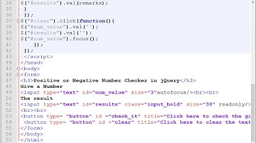 Positive or Negative Number Checker in jQuery