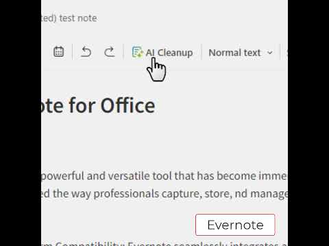 Evernote AI Cleanup