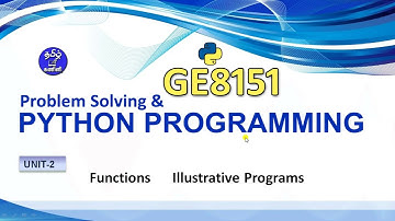 GE3151 - PYTHON PROGRAMMING - UNIT2 - PART 3