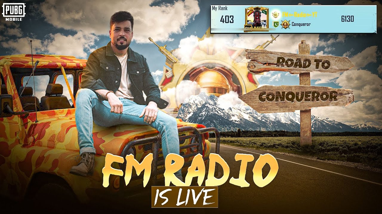 LIVE CONQUEROR PUSH 😍ROYAL PASS GIVE AWAY – PUBG LIVE | FM Radio Gaming