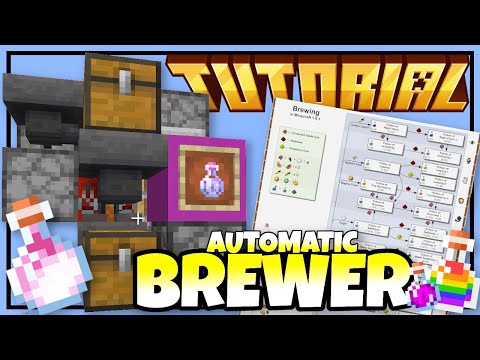 POTION BREWER 🧪 SEMI-AUTO🧪 Minecraft Bedrock Tutorial - MCPE,Xbox,PS4,Windows,Switch