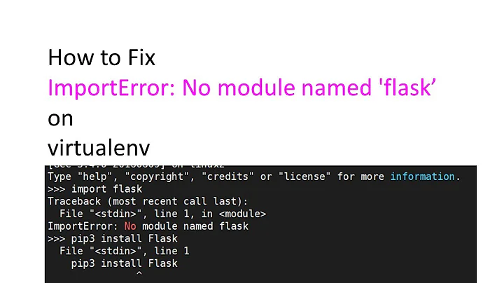 [SOLVED] How to Fix ImportError No module named 'flask' with virtualenv