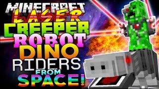 Обзор модов #15. Laser Creeper Robot Dino Riders From Space 1.7.10