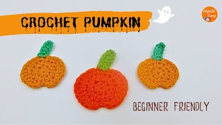 Crochet Pumpkin Applique | Easy crochet Fall / Halloween decoration - Beginner friendly by Hopeful Turns 1,903 views 8 months ago 11 minutes, 24 seconds