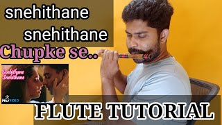 SNEHITHANE|| സ്നേഹിതനേ|| flute tutorial ||