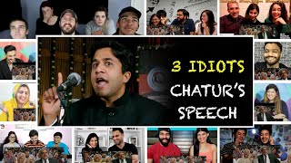 Chatur's speech - Funny scene | 3 Idiots | Reaction Mashup | Aamir Khan