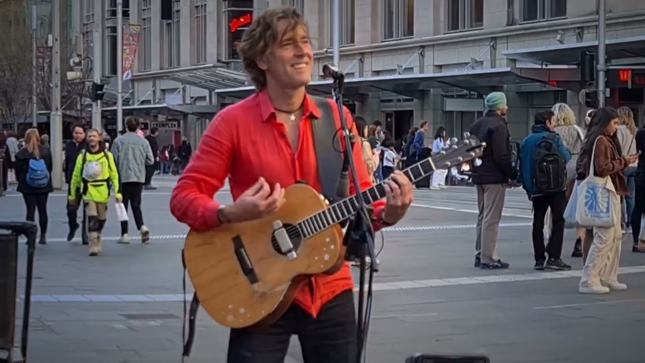 Amazing Street Guitar Performance: Acoustic Guitar's Public Echoes