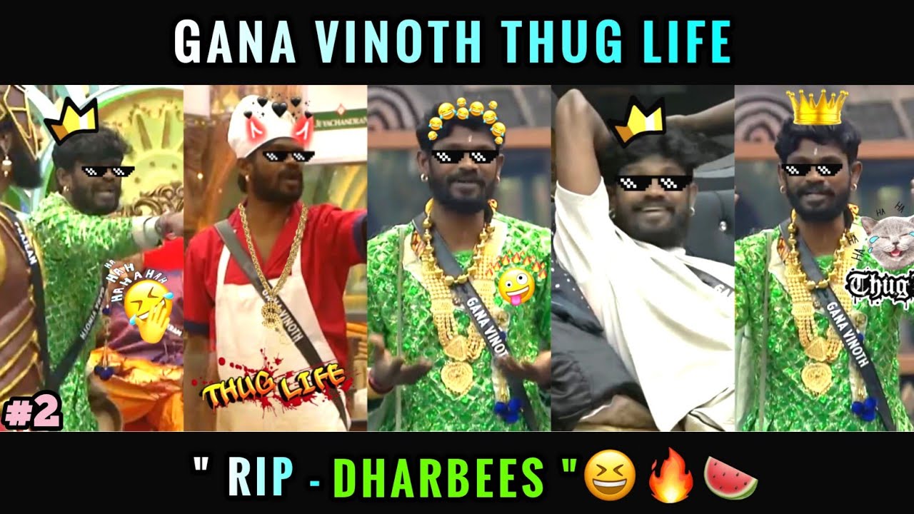 Gana Vinoth Thug Life 🔥🤣 | PART-2 | BiggbossS9 | Laugh with Heidi 