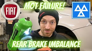Fiat 500 MOT Failure; rear brake imbalance, diagnose and repair