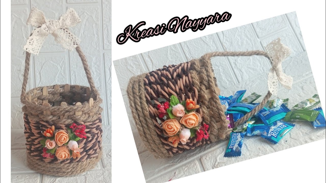 Membuat Tempat Permen Dari Tutup Toples Bekas Dan Tali Kur || Wadah ...