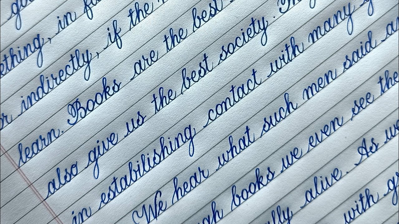 Handwriting practice for students, Cursive writing with Ball Pen