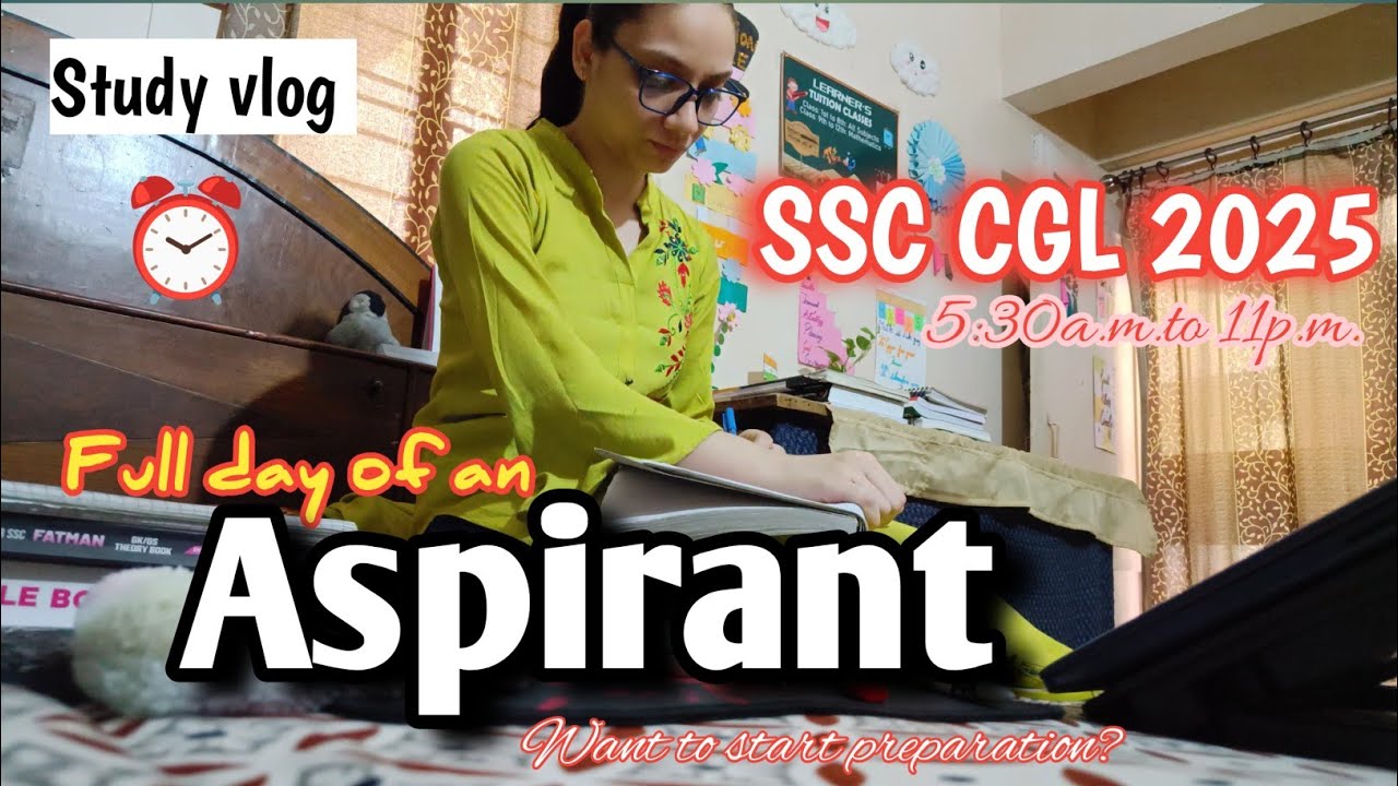 Daily Routine of an SSC CGL Aspirant 📚⏳| Study vlog 🌄#ssc #ssccgl2025 # ...
