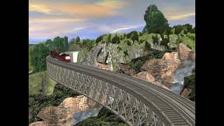 The Sodor Garratt passes the water bridge
