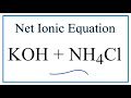 Ammonium Reactions and Ionic Equations