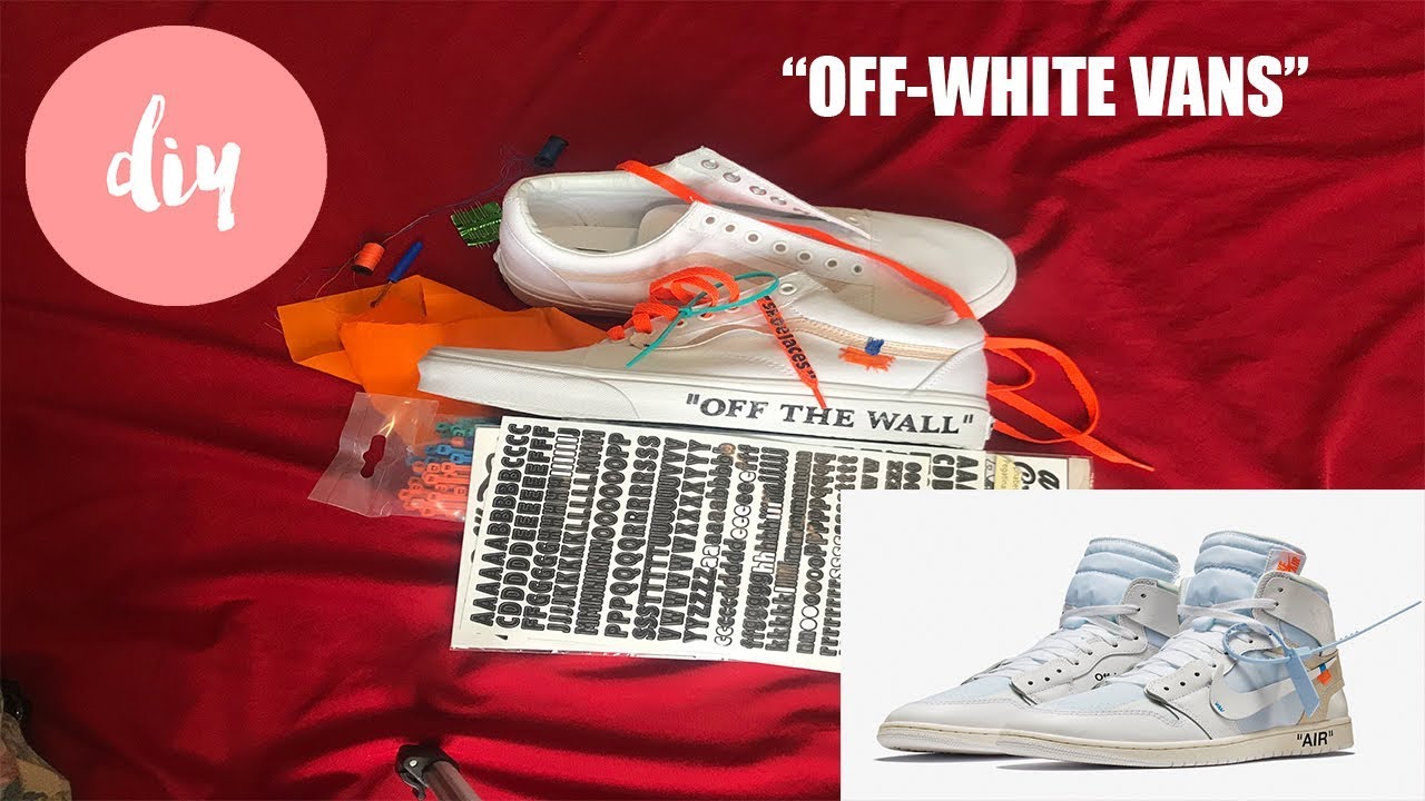 off white vans diy