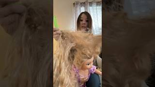 Fixing the worst doll hair ever #shorts #transformation