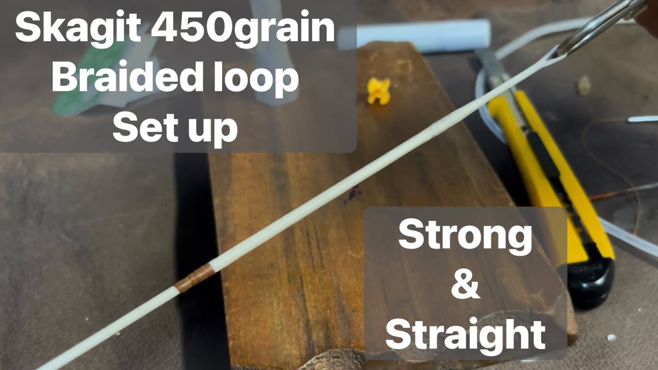 Braided loop make & set. 450 grain Skagit head - YouTube