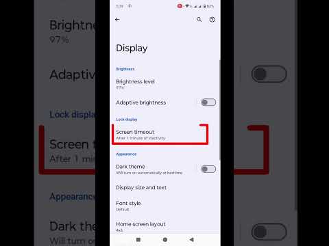 Lock Display Screen Timeout Settings In Moto G04 Shorts Youtubeshorts