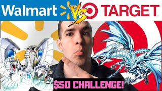 TARGET VS WALMART $50 CHALLENGE! New Yugioh Cards Budget Battle Opening!