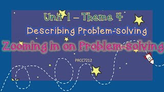 PRCC Unit 1 4 Problem solving