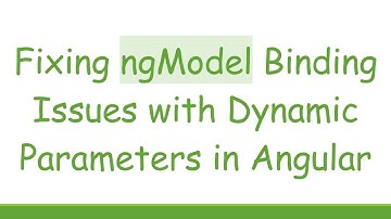 Fixing ngModel Binding Issues with Dynamic Parameters in Angular