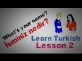 Learn turkish lesson 2  how to ask names