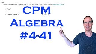CPM Algebra Chapter 4 Problem 41 Net Worth