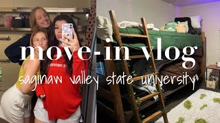 college dorm move-in vlog! freshman at SVSU