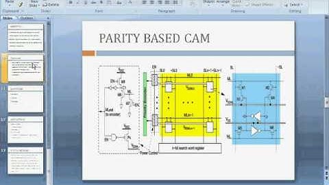 IEEE 2013 VLSI A High Speed Low Power CAM With a Parity