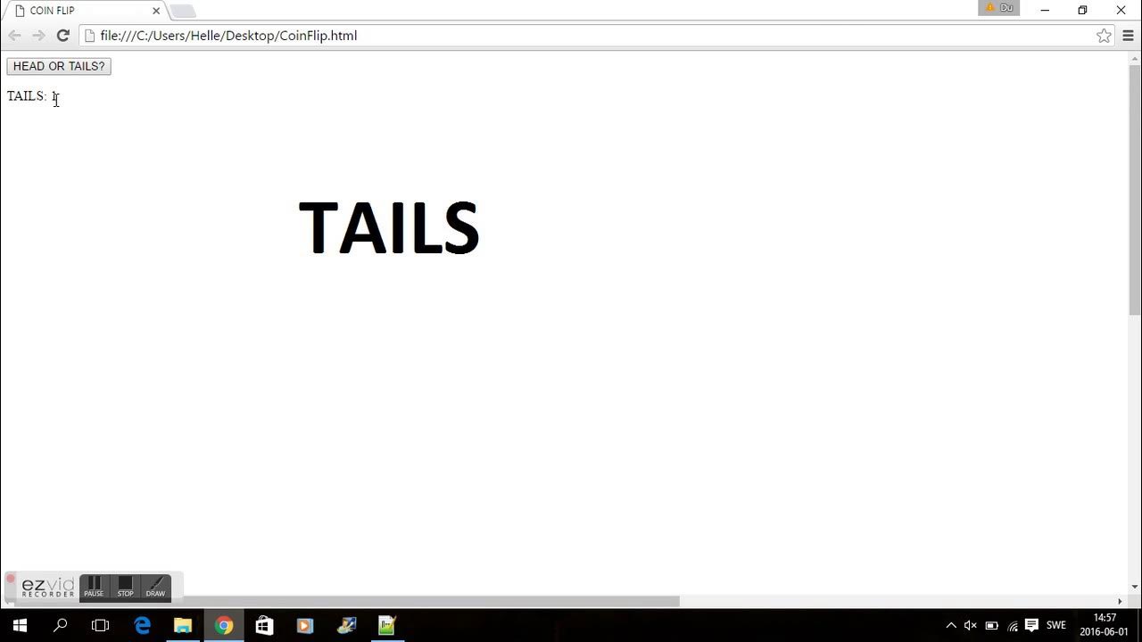 JAVASCRIPT GAME HEADS OR TAILS YouTube