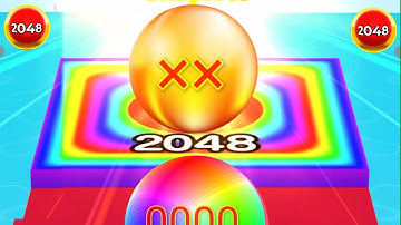 Relaxing & Satisfying Mobile Game/ Ball Run 2048 in Infinity mod vs 2048 send ball Gameplay part #1
