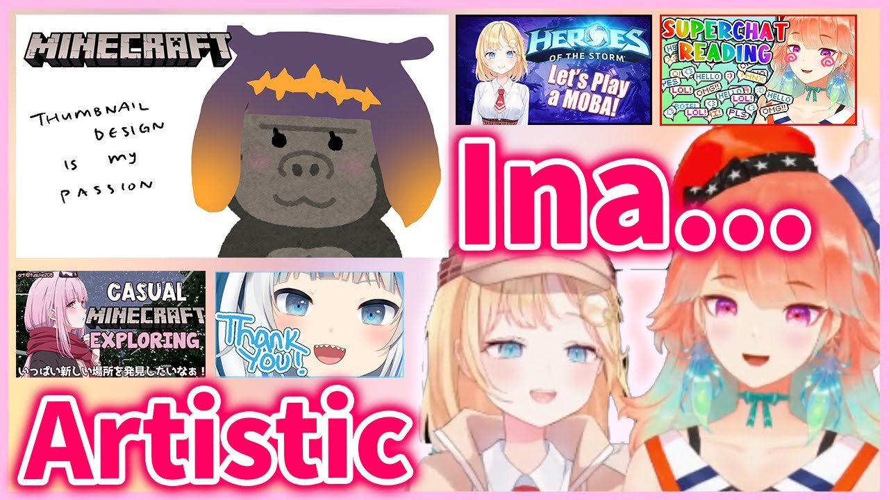 Kiara and Ame Reviews other girls Thumbnails【Takanashi Kiara / Watson Amelia / HololiveEN】